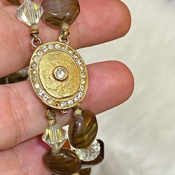 Vintage MURANO Swirl Antique 1940s Blown Glass Necklace - Picture 7 of 8